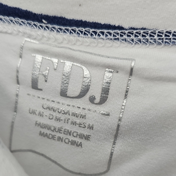 Navy and White Striped Women's Long Sleeve Top - Picture 2 of 4